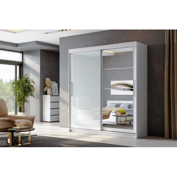 Шкаф-купе "ШКП-3" Белый текстурный (2.0 м.) (SV-Мебель)